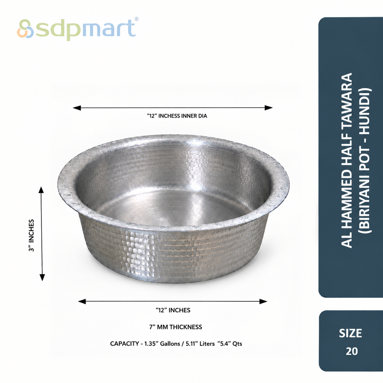 PROKITCHEN SUPPLY Aluminum Hammed Half Tawara - (Biriyani Pot-Hundi) - Image 6
