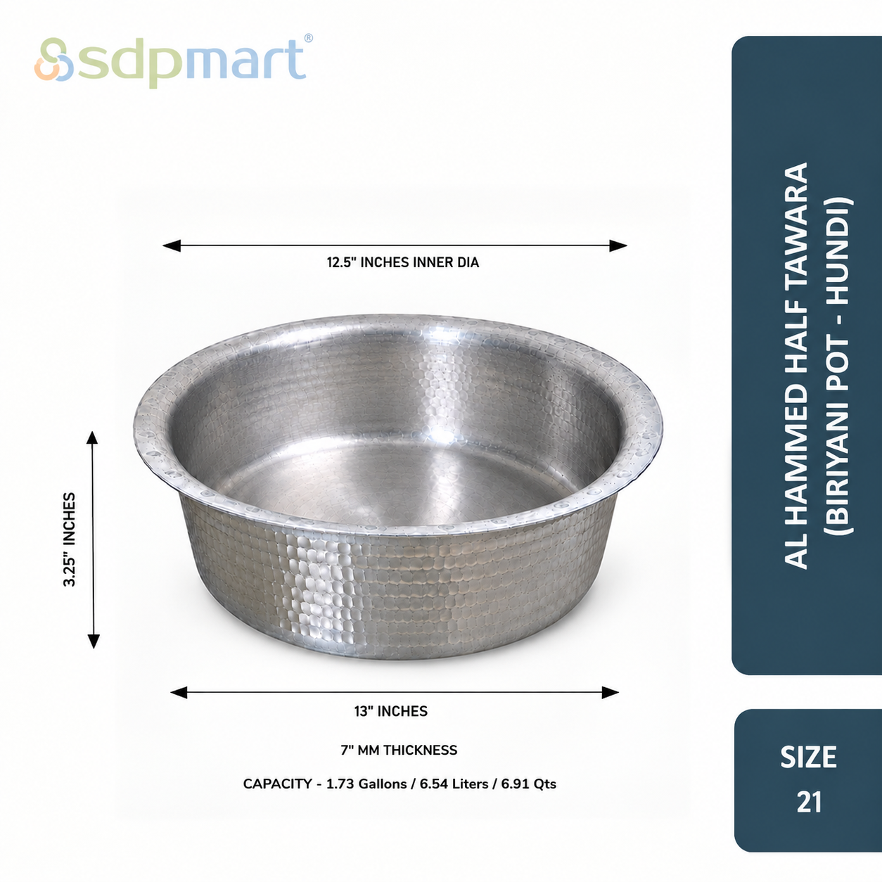 PROKITCHEN SUPPLY Aluminum Hammed Half Tawara - (Biriyani Pot-Hundi) - Image 9