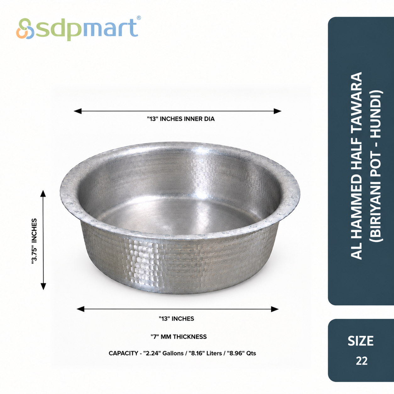 PROKITCHEN SUPPLY Aluminum Hammed Half Tawara - (Biriyani Pot-Hundi) - Image 12