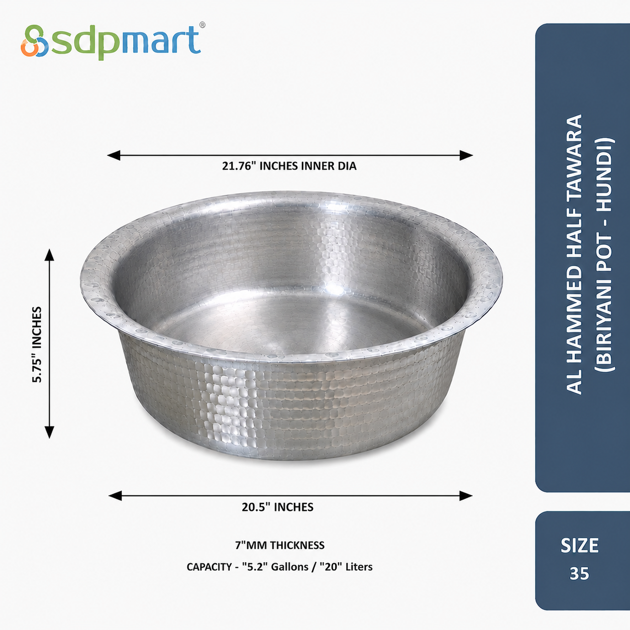 PROKITCHEN SUPPLY Aluminum Hammed Half Tawara - (Biriyani Pot-Hundi) - Image 51