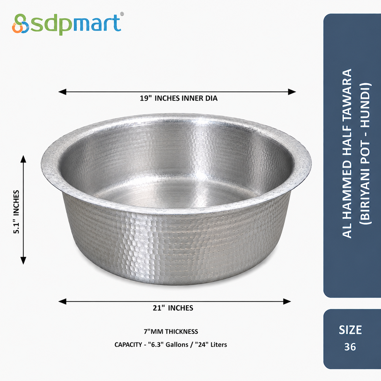 PROKITCHEN SUPPLY Aluminum Hammed Half Tawara - (Biriyani Pot-Hundi) - Image 54