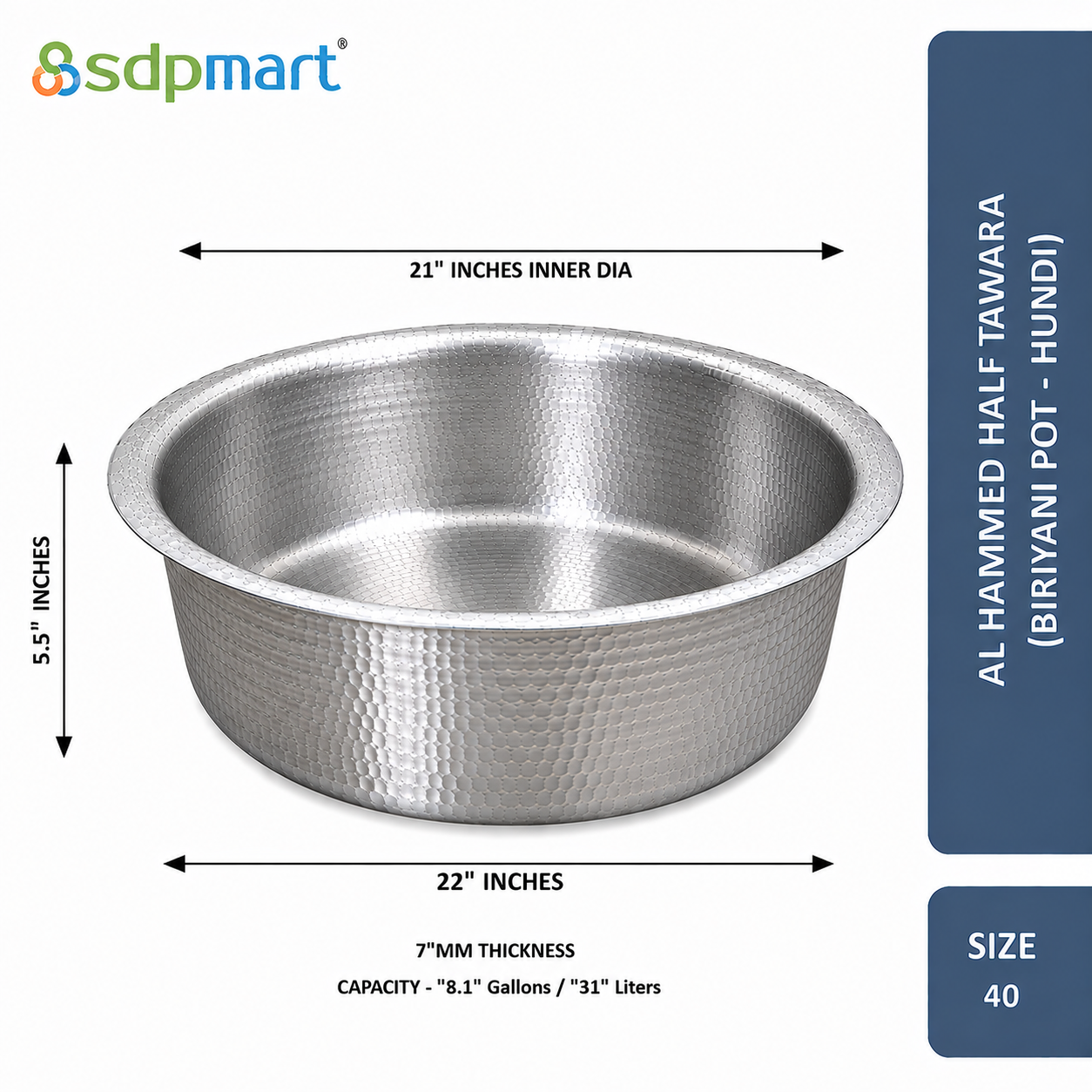 PROKITCHEN SUPPLY Aluminum Hammed Half Tawara - (Biriyani Pot-Hundi) - Image 63