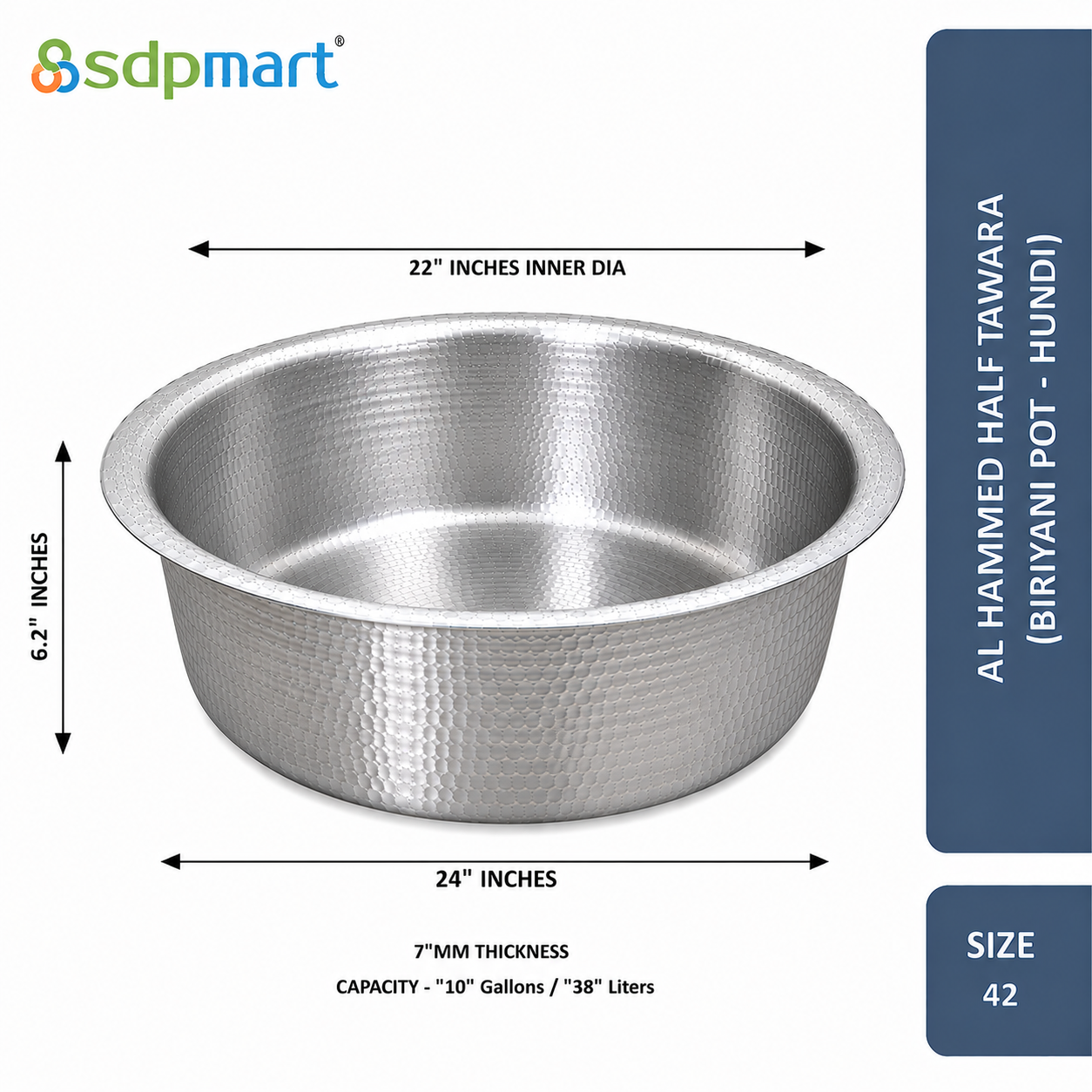 PROKITCHEN SUPPLY Aluminum Hammed Half Tawara - (Biriyani Pot-Hundi) - Image 66