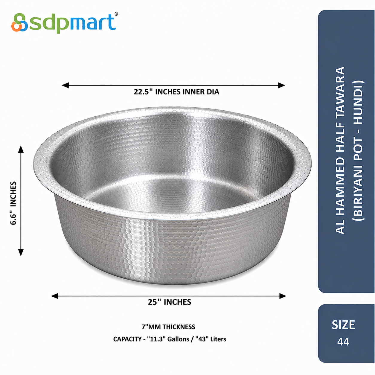 PROKITCHEN SUPPLY Aluminum Hammed Half Tawara - (Biriyani Pot-Hundi) - Image 69
