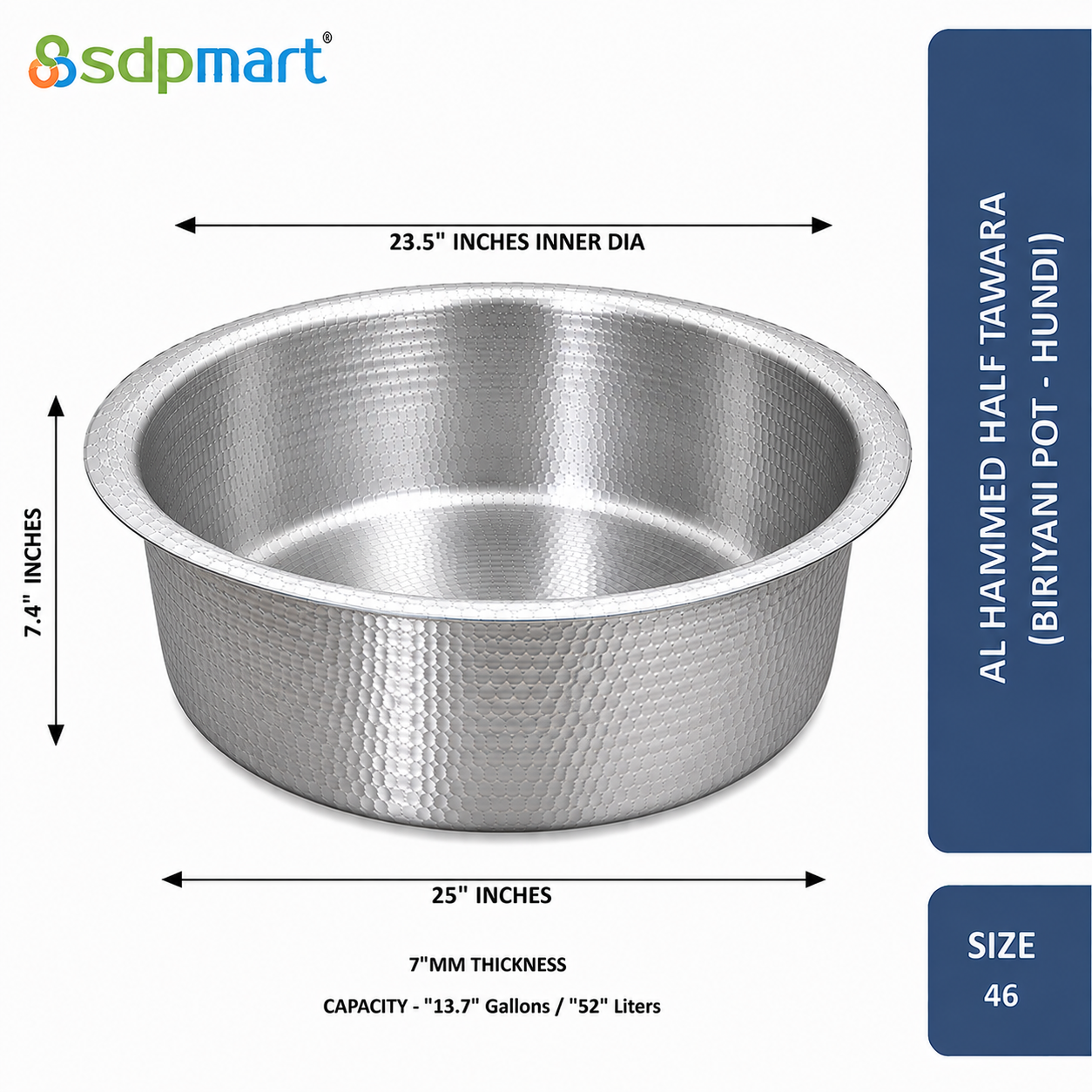 PROKITCHEN SUPPLY Aluminum Hammed Half Tawara - (Biriyani Pot-Hundi) - Image 72