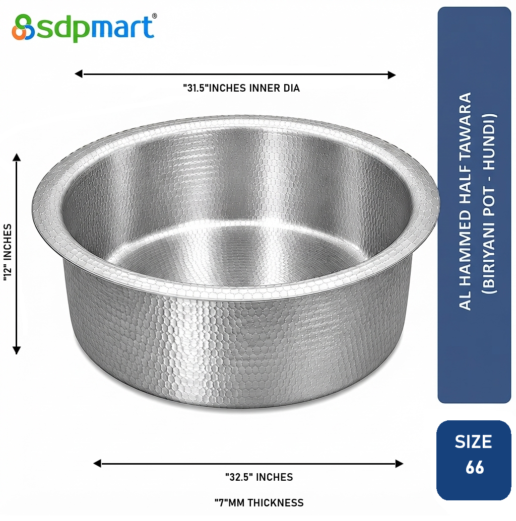 PROKITCHEN SUPPLY Aluminum Hammed Half Tawara - (Biriyani Pot-Hundi) - Image 102
