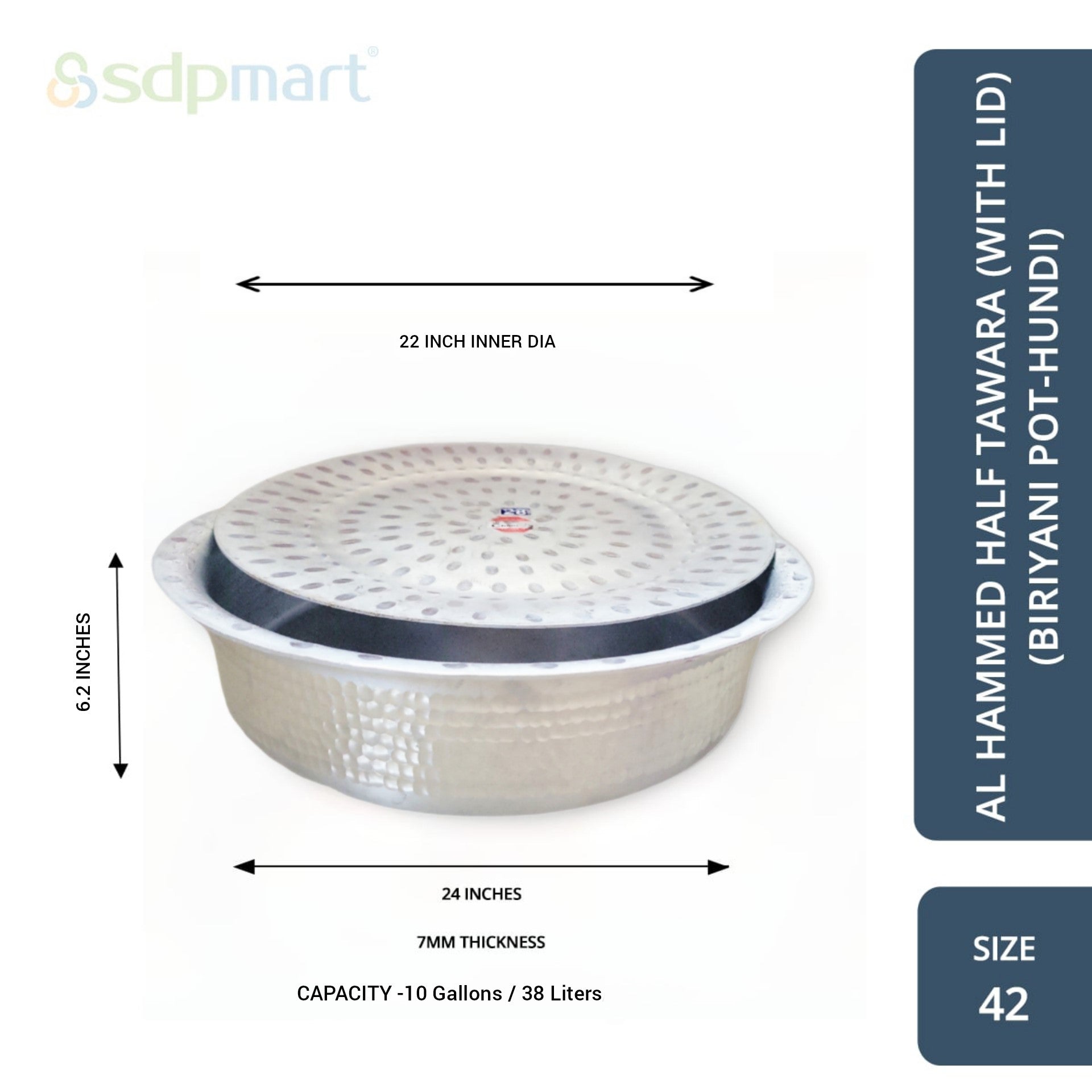PROKITCHEN SUPPLY Aluminum Hammed Half Tawara - (Biriyani Pot-Hundi) - Image 65