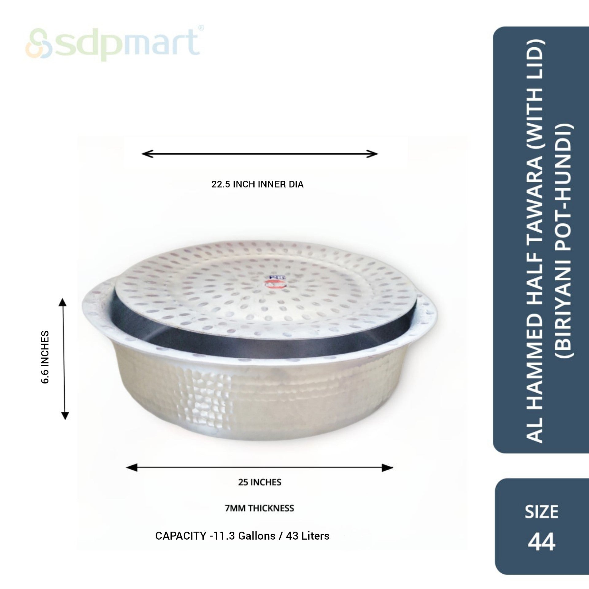 PROKITCHEN SUPPLY Aluminum Hammed Half Tawara - (Biriyani Pot-Hundi) - Image 68