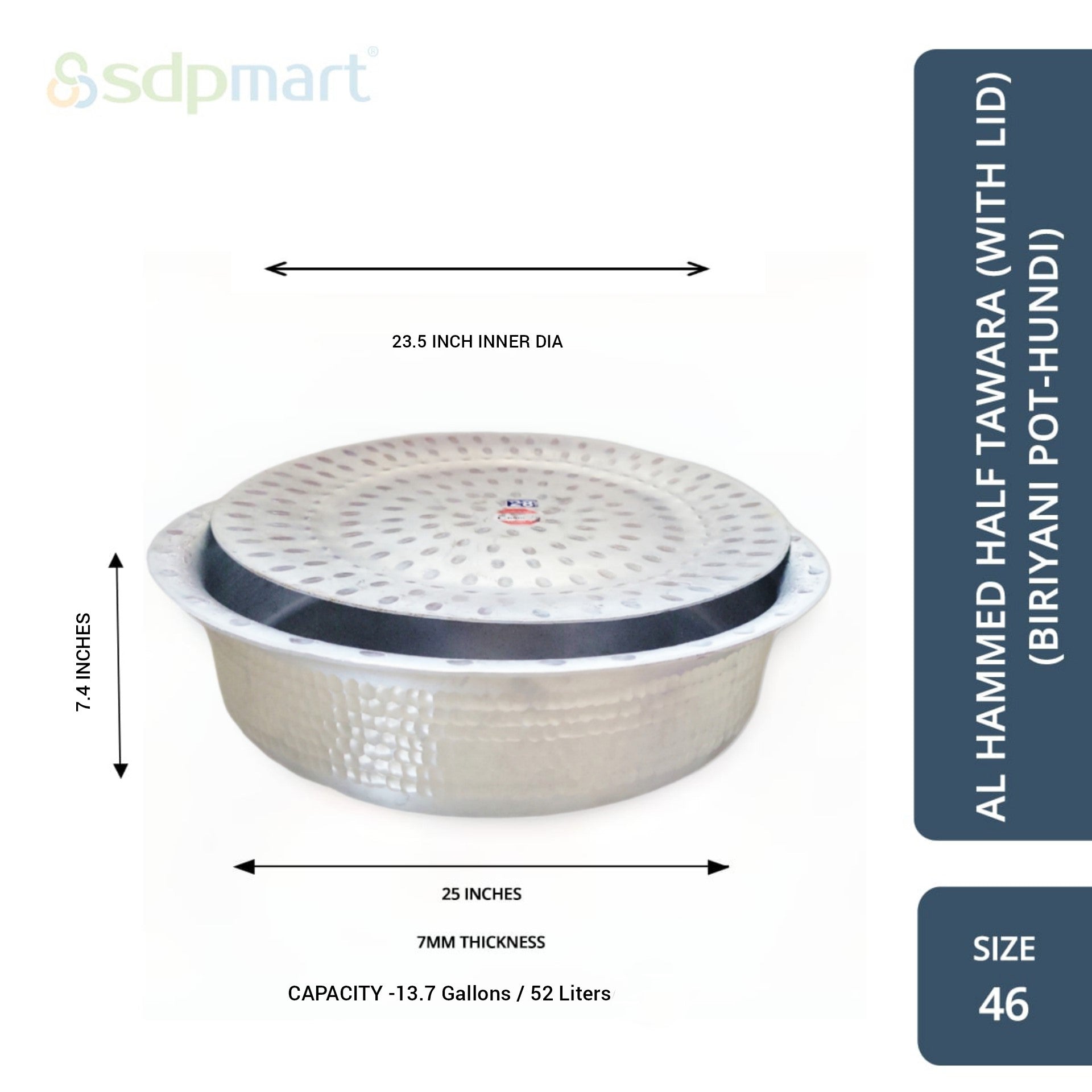 PROKITCHEN SUPPLY Aluminum Hammed Half Tawara - (Biriyani Pot-Hundi) - Image 71
