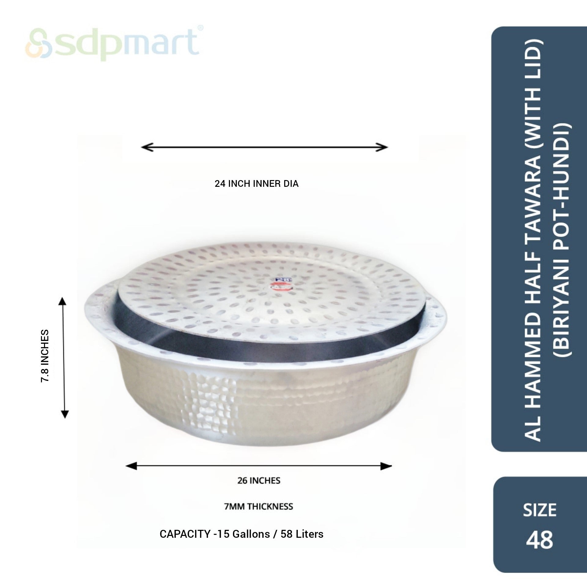 PROKITCHEN SUPPLY Aluminum Hammed Half Tawara - (Biriyani Pot-Hundi) - Image 74
