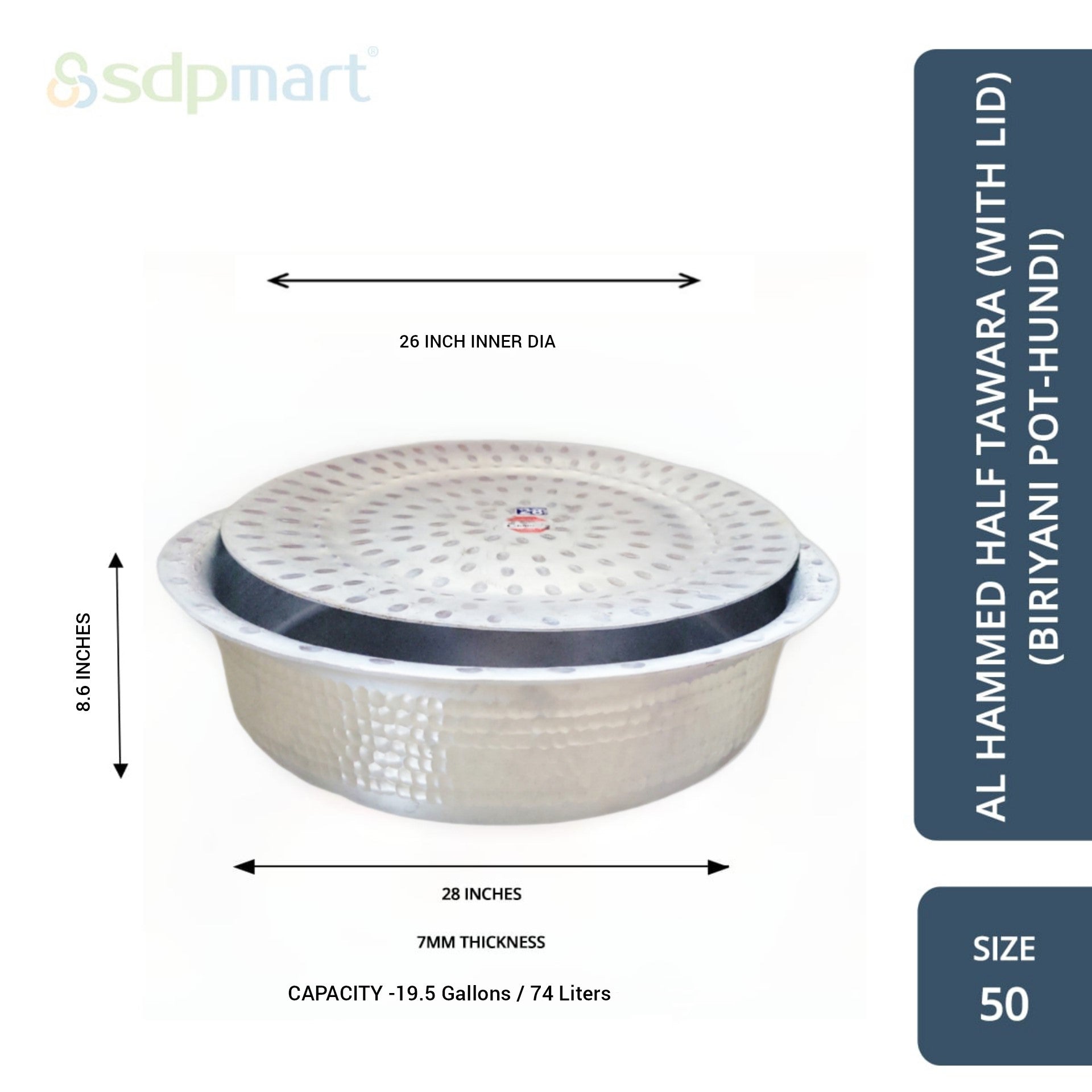 PROKITCHEN SUPPLY Aluminum Hammed Half Tawara - (Biriyani Pot-Hundi) - Image 77