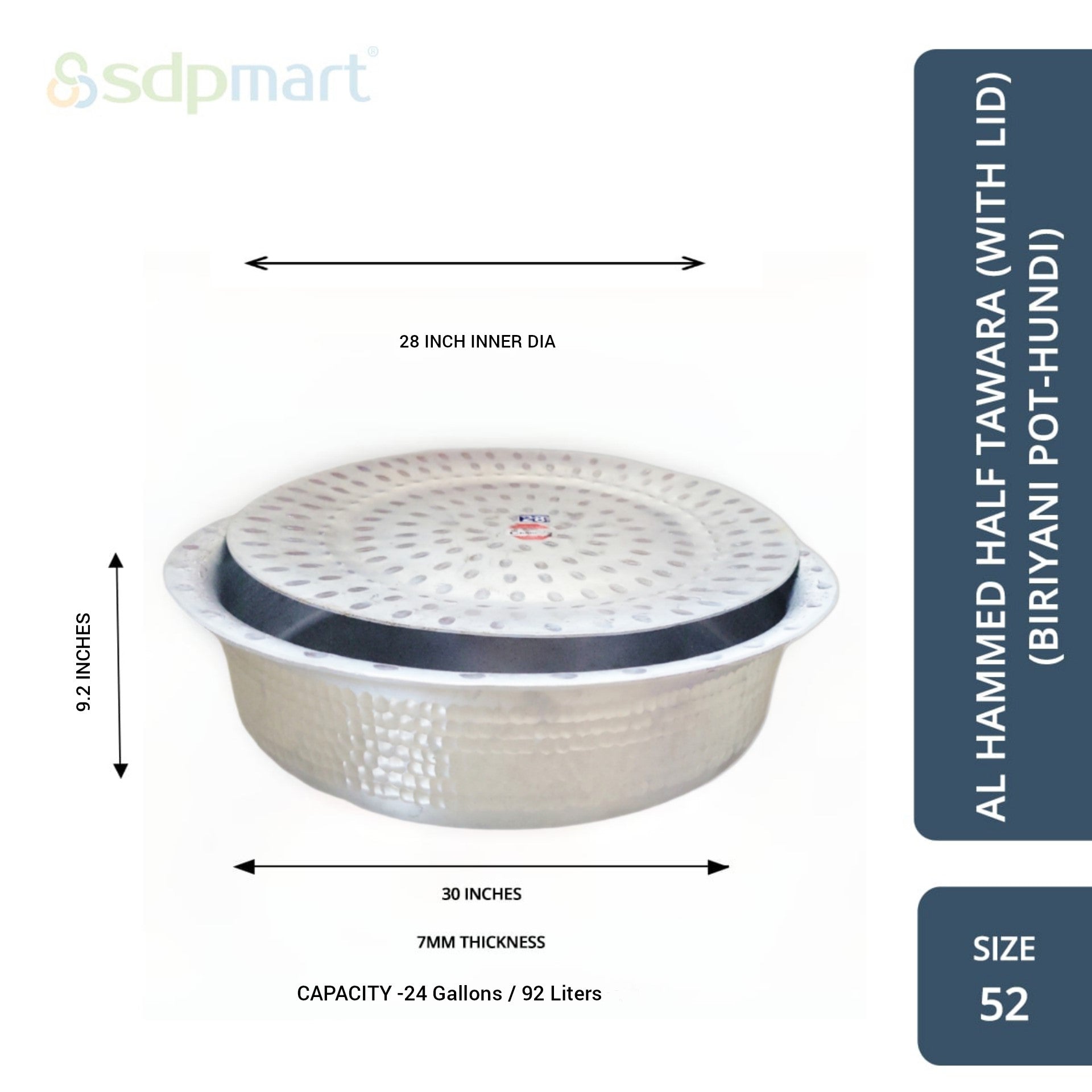 PROKITCHEN SUPPLY Aluminum Hammed Half Tawara - (Biriyani Pot-Hundi) - Image 80